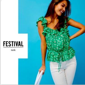 Cabi Festival top size Small 2-4 NWT Green New